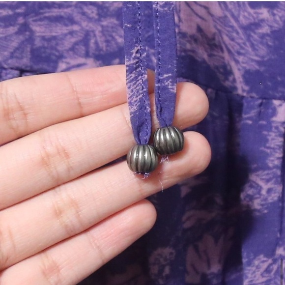 FREE PEOPLE These Dreams Violet Combo Floral Ruffled Mini Dress Womens - Picture 9 of 10